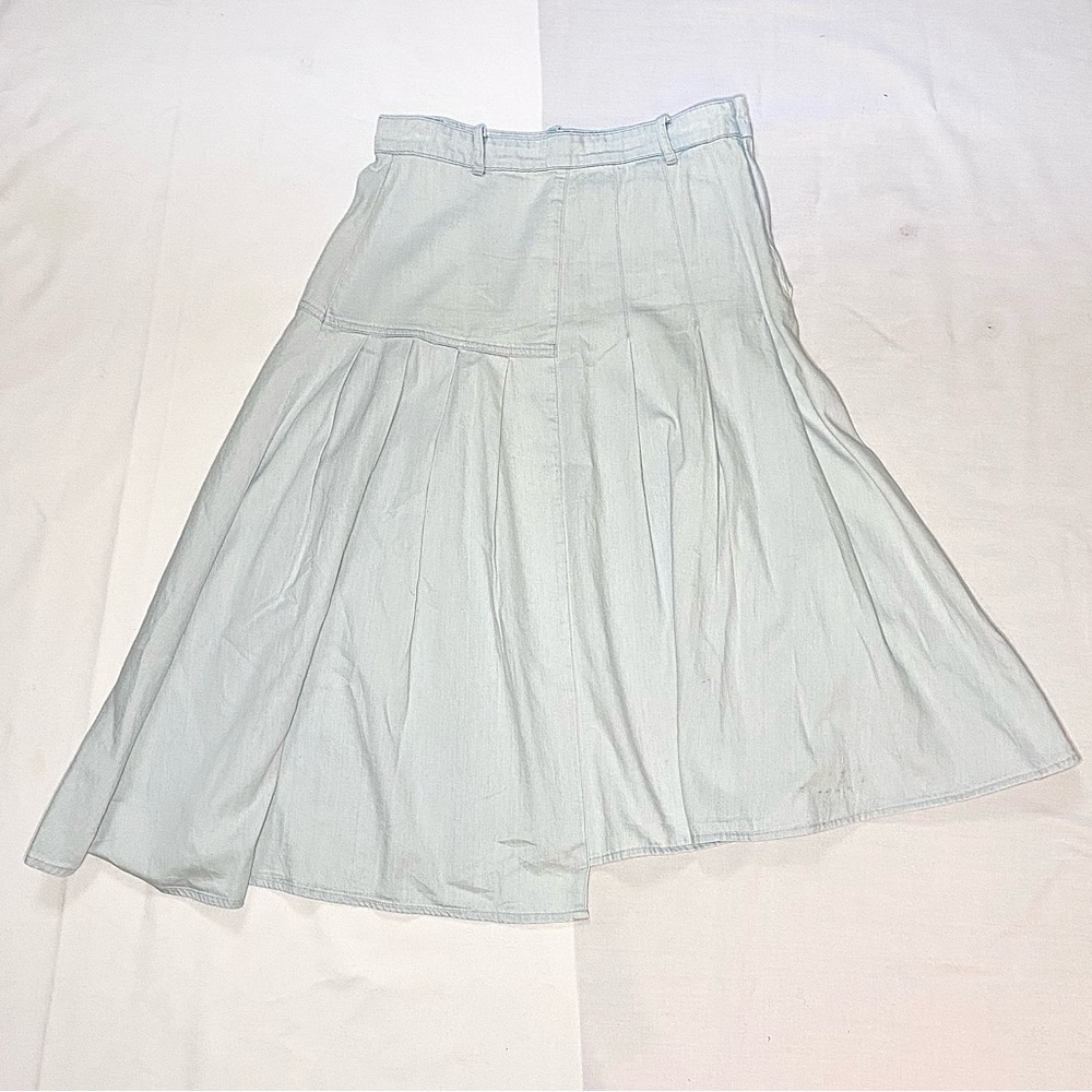 Light Blue (denim) Knee-Length Skirt